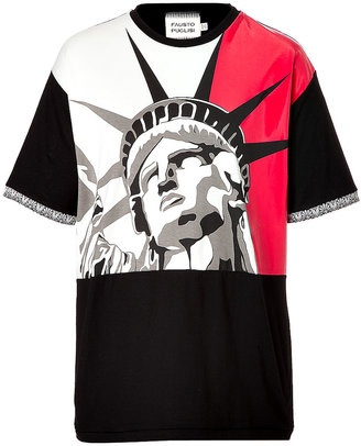 Fausto Puglisi Cotton Lady Liberty T-Shirt