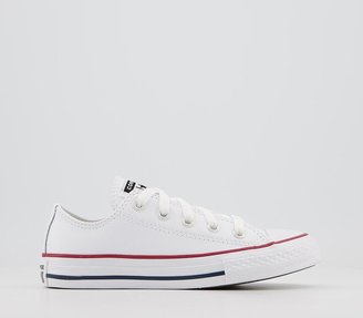 Converse Low Youth Trainers Optical White Leather