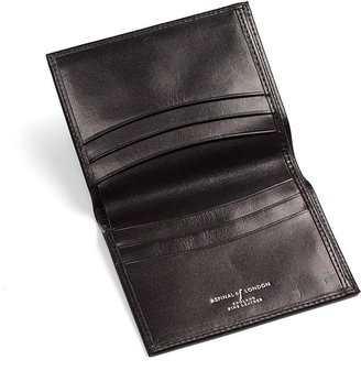Aspinal of London Double credit card case pocket smooth black