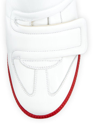 Maison Margiela Clinic Grip-Strap High-Top, White/Red