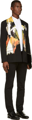 Givenchy Black Painted Wool Blazer