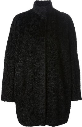 Alexander McQueen karakul cocoon coat