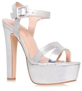 Miss KG Silver Echo high heel platform shoes