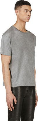 Valentino Heathered Grey Single Stud T-Shirt