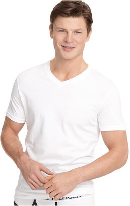 Tommy Hilfiger Men's Underwear, Big & Tall V-neck T-Shirt 4-Pack