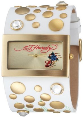 Ed Hardy Women's LC-WG Love Child White Leather Watch