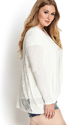 Forever 21 FOREVER 21+ Lace Open-Knit Cardigan