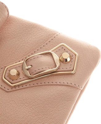 Balenciaga Classic edge-line leather envelope clutch