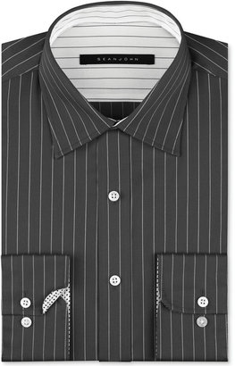 Sean John Grey Shadow Stripe Dress Shirt