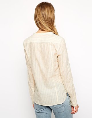 Zadig & Voltaire and Voltaire Collarless Tunic in Stripe