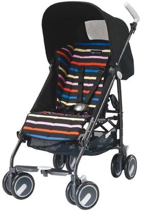 Peg Perego Pliko Mini Stroller- Neon-Black/Neon Multi Stripes