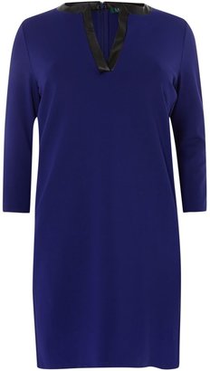House of Fraser Lauren Woman Plus Size 3/4 sleeve splitneck dress