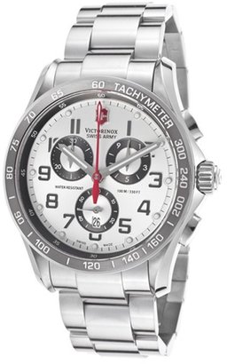 Swiss Army 566 Swiss Army Men's Classic Chronograph Silver-Tone Dial
