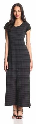 Splendid Women's Short Sleeve Pocket Top Stripe Maxi Dress