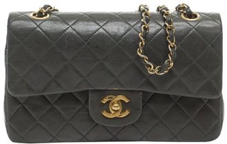 Chanel Pre-Owned Black Lambskin Small Double Flap Bag