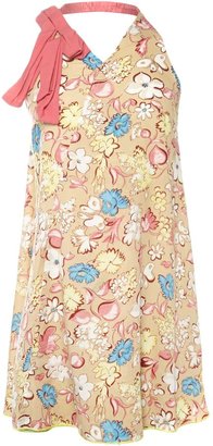 Little Marc Jacobs Girl`s floral print halterneck dress
