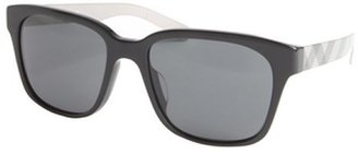 Burberry black and acqua nova check round sunglasses