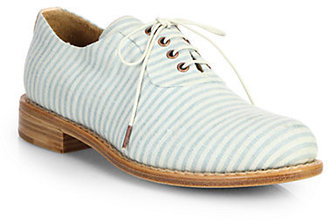 Angela OFFICE OF SCOTT Mr. Hampton Striped Linen Oxford Shoes