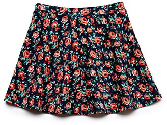 Forever 21 GIRLS Floral Scuba Knit Skirt (Kids)