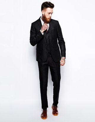 ASOS Slim Fit Suit Trousers In 100% Linen