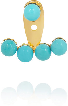 Leon Yvonne 18-karat gold turquoise earring