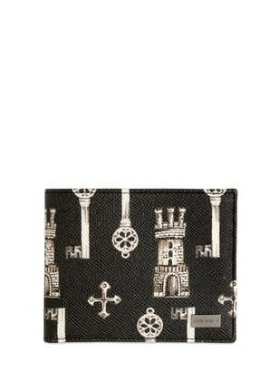 Dolce & Gabbana Keys&towers Saffiano Leather Coin Wallet