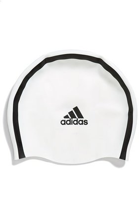 adidas 'Three Stripes' Silicone Swimming Cap