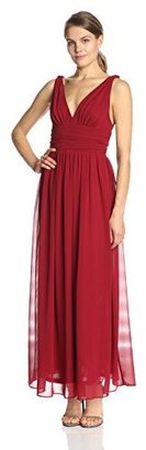 Ever Pretty Women's Elegant V-Neck Long Chiffon Crystal Maxi Evening Dress, Hot Pink, 14