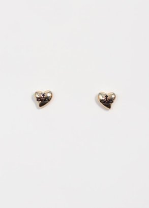 Vivienne Westwood Jewellery Heart Stud Earrings - Yellow / Black