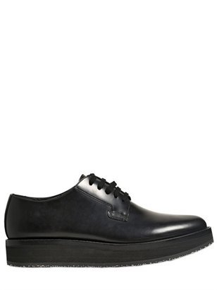 Marni 40mm Leather Derby Lace-Up Shoes
