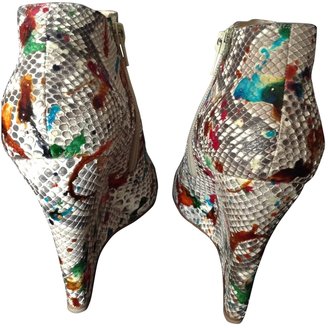 Christian Louboutin Python print Leather Ankle boots