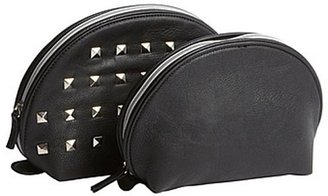Wyatt faux leather '2 in 1' studded cosmetic case