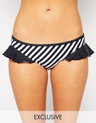 By Caprice Exclusive To ASOS Muse Frill Bikini Bottom