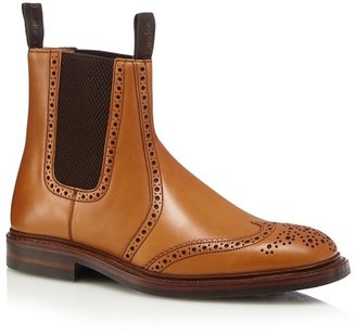 Loake Tan elasticated insert ankle boots