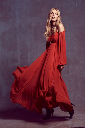 Free People Womens Ruby Red Sun Maxi