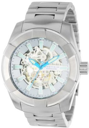 Android Men's AD539BS Naval 2G Skeleton Automatic Silver Dial Watch