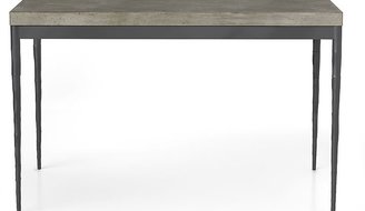Crate & Barrel Concrete Top/ Hammered Base 72x42 Dining Table