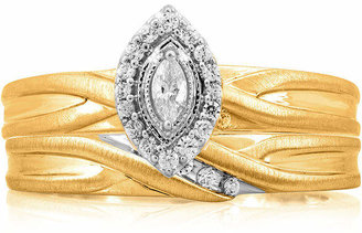 JCPenney MODERN BRIDE 1/4 CT. T.W. Diamond 14K Yellow Gold Marquise Bridal Ring Set