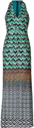 Missoni Metallic Mixed Knit Maxi-Dress Gr. 36
