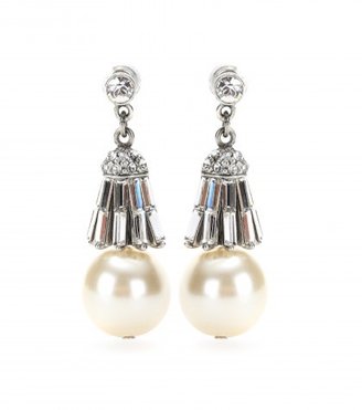 Ben-Amun Crystal And Glass Pearl Earrings