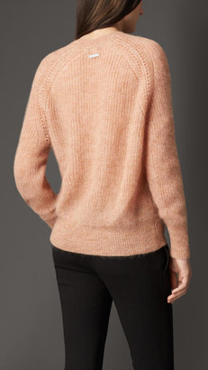 Burberry Mohair Blend Scoop Neck Sweater