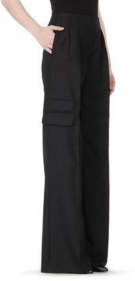 Alexander Wang Low Waisted Wide Leg Pant With Blazer Pockets