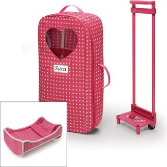 Badger Basket 2-in-1 Doll Wheeled Travel Case with Bed