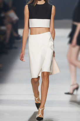 Narciso Rodriguez Wrap-effect wool skirt-shorts