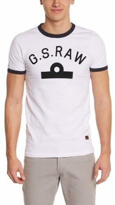 G Star G-Star Men's ahoy r t s/s Logo Round Collar Short sleeve T-Shirt - - (Brand size: XXL)