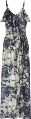 Bird by Juicy Couture Printed silk-twill maxi dress