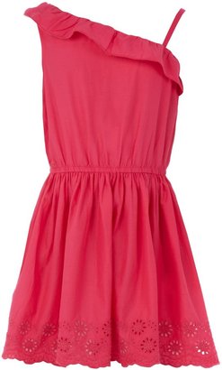 Benetton Girls asymetrical dress with frill