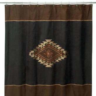 Avanti Mojave 72-Inch x 72-Inch Fabric Shower Curtain in Black/Brown