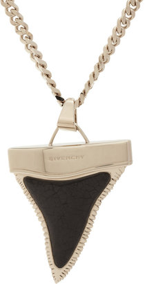 Givenchy Cracked Shell Medium Shark Tooth Pendant Necklace