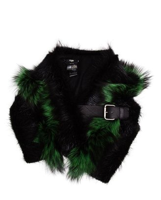 Fendi Silver Fox and Nutria Fur Collar